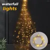 Saiten 2m 100leds Zweig Lichter Garten Girlande LED Fünf Zweige Wasserfall Haus Dekoration Im Freien Hochzeit Roomn Weihnachten