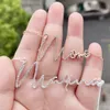Strands Strings Duoying Zirconia Initial Letter Necklace Women's Personalized Necklace Name Crystal Pendant Necklace Mother Gift 230512