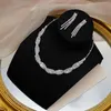 Brincos de colar Conjunto elegante e elegante charme de pérola de jóias e aniversario do aniversário do dia das mães