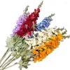 Decoratieve bloemen 10 stks Faux Larkspur Flower Branch Silk 2 stengels/stuk Delphinium Jacks Hyacinth voor trouwhuisbloemdecoratie