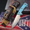 Hot M35 Strong Survival Couteau droit Z-wear Stone Wash Drop Point Blade Full Tang Blue G10 Poignée Extérieure Lame Fixe Couteaux Tactiques avec Kydex