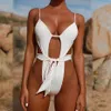 Sexy High Cut Leg Maillots De Bain Une Pièce Maillot De Bain Femmes Taille Bandeau Monokini String Body Blanc Beachwear Brésilien Maillot De Bain247k