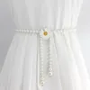 Ceintures de style coréen Sweet Bow Pearl Taist Chaîne Fashion Fashion Decorative Fin pour filles Robe de mariée Accessoires de mariage