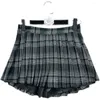 Damesshort J Girls 2023 Herfstaankomsten Hoge taille Zwart Witte Plaid GeplooD Rok Women GG242