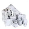 Jewelry Pouches 500pcs/lot Eco Friendly Marble Paper Box Square Necklace Bracelet Ring Display Packaging Gift Wholesale With Logo