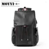 Backpack 2023 Korean Version Men's Leather Fashion Travel Bag Leisure Trend Computer