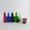 12x 30 ml lege roodblauw groen vorst zwart barnsteen wit vierkante glazen flessen met glazen piepette druppers groothandel