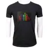 Mäns T-shirts Sound Activated LED T-shirt med 2st AA Battery Inverter Gratis frakt L230515