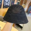 Berets 7 Colors Spring Summer Knitted Linen Bucket Hat Women Solid Dome Breathable Fishing Fashion Street Ins Sun Caps 54-60cm 2023