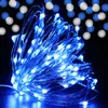 Cordes Fil De Cuivre Fée Guirlande Lumineuse 10M 20M Guirlande De Noël Lampes Solaires Étanches Décoratives EU US UK AU RVB Blanc Chaud BlueLED LED