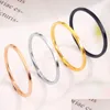 Bandringar runda för kvinnor tunn rostfritt stål ring enkelhet mode smycken grossist bijoux 1mm drop leverans dhgarden dhhcb