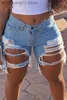 Dames shorts Hot Sale Dames Summer Riping Denim Shorts Fashion Internet Beroemdheden Shorts Jeans Plus Size Shorts S-5XL Drop verzending T230515
