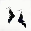 Dangle Earrings & Chandelier KUGUYS 2023 Sept. Halloween Dark Jewellry Drop For Women Black Bats Earring Girls Trendy Jewellry1