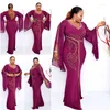 Vêtements ethniques Design africain de luxe Perles Robe Dashiki Flare Sleeve Musulman Abaya Hooded Fairy Maxi Robe Robes Broder Riche Sexy Lady