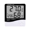 Smart Home Control LCD Electronic Digital Temperature Humidity Meter Indoor Multifunction Thermometer Hygrometer Weather Station Clock HTC-1