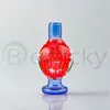 New Built-in Flower Glass Bubble Carb Cap Smoke 26mmOD Heady Stripe Caps For Beveled Edge Quartz Banger Nails Glass Water Bongs Dab Rigs