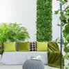 Decoratieve bloemen Wall Hedge Achtergrond gebladerte gras gesimuleerde plant kunstmatige matten mat groen