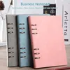 Notepads Loose-leaf Notbook Daily Journal A6 Binder Planner Business Notepad Leather Cover 100 Sheets Notebook for Office School Supplies 230515