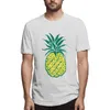 T-shirt da uomo Gold Pineapple Print Funny Mens O-Collo Fashion Top T-shirt da uomo Cool Tshirt Tee da uomo