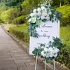 Flores decorativas 2pcs Casamento Arco artificial Arco grande para decoração rústica e de cerimônia