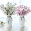 Dekorativa blommor 2st Artificial Peach Blossom Silk Flower Bouquet Romantic Wedding Living Room Home Garden Decoration Pink 41cm White