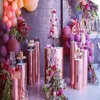Party Decoration 9pcs/set)Luxury Wedding Pedestal Golden Mirror Pillars For Baby Shower Yudao565