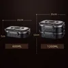 Bento Boxes Stainless Steel Lunch Box Portable Business Simple Compartment Bento Box Kitchen Leakproof Food Containers for Men Fitness Meal 230515
