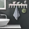 Storage Racks Wall Mount Hangers Key Holder for Hanging Keys Bags Clothes Metal Rack Organizer for Kitchen Utensils Bathroom Accessories Drill or Adhesive