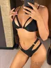 Zwemkleding sexy uitgesneden strappy high cut bikini dames badmode vrouwelijk zwempak twopieces bikini set bather badpak zwem dame v3863 230515