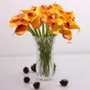 Dekorativa blommor Calla Lily 2023 Artificial Flower Pu Real Touch Home Decoration 50st/Lot Wedding Bouquet