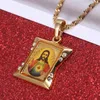 Hanger kettingen Jezus hoofd goudkleur keten vrouwen christelijke sieraden kruisbeeldpendant