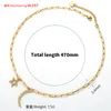 Chains ZHUKOU Dragonfly&eyes Charms Necklace For Women Star Moon Stainless Steel Necklaces Jewelry Men Choker Wholesale VL256