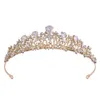 Luxury Rhinestone Headpieces for Bride Crystal Wedding Hair Tiaras Popular Fashion Jewelry for Females Gift