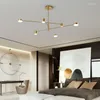 Lampy wiszące nowoczesne luksusowe złote światła LED Nordic Creative Loft Iron Hanging Lampa do restauracji salon sypialnia bar wewnętrzny Deco