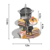 Bakeware Tools Cardboard Cake Stand Dome 3-Tier Cupcake Holder Dessert Tower For 24 Cupcakes Birthday Afternoon Tea