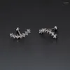 Stud Earrings 2PCS Elegant Ear Studs Cartilage Multi-use Cubic Zirconia Korea Style Fashion Jewelry Women Girls 16G