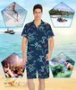 Мужские повседневные рубашки Maldives Design Pattern Summer Vintage Fashion с коротким рукавом Hawaii для мужчин Camisa Masculina Holiday Party