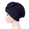 Bonnets Bonnet / Crâne Caps Mode Solide Grande Fleur Dame Turban Chapeau Femmes Musulman Écharpe Headcloth Dames Cheveux Accessoires Cap En Gros Davi22