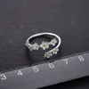 Solitaire Ring Lotus är intressant och utsökt glömmer mig inte en kvinnlig justerbar blomma True 925 Sterling Silver Engagement Jewelry Gift 230512