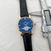 Mode luxe hommes montres Top marque hommes d'affaires montre de créateur bracelet en cuir véritable mécanique automatique 42mm montres-bracelets en or pour cadeau de Noël des hommes