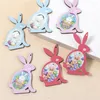 Charms 6pcs/8pcs Cartoon Gift Tag Wood Pingente Birthday Party for Girls Kids DIY Decoration Festival Supplies