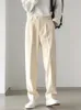 Men's Pants Gmiixder Men's Casual Pants Spring Autumn Oversize Elegant Wide Leg Trousers Japanese Simple Solid Beige Straight Corduroy Pants 230515