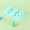 Baking Moulds Useful Cake Model Easy To Release 6 Cavities Silicone Donut Mold Pan