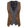 Gilets pour hommes Hommes Automne Hiver Couleurs unies Sans manches Col en V Double boutonnage Gilet Veste formelle Top Coat Outwear Gilet Homme # g3