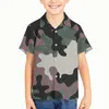 Men's Casual Shirts Camouflage Pattern Children Kid Boy 3d Vintage Fashion Hawaiian Shirt Short Sleeve Top Homme Harajuku Ropa Hombre