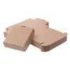 Opakowanie prezentu E56C 50PCS Kraft Paper Pilch Box Pudełka Biżuteria