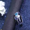 Bandringen Lucky Triple verschillende kleuren stenen vrouwen ringen vrouwelijke sieraden met micro verhard verjaardagscadeau voor girfriend