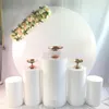 Décoration de fête 5 pièces/ensemble) pas de grand cercle) présentoir de gâteau de mariage colonnes en métal support de Dessert blanc personnalisé socle rond Yudao475