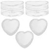 Present Wrap 5 PCS Hjärtformade lådor Studörhängen Valentine Ring Clear Jewelry