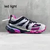 Casual Designer Men Women Shoes LED Lighted Gomma Sneakers Leather Trainer Platform Sneaker Sport Runner Lace Up Chunky With Box